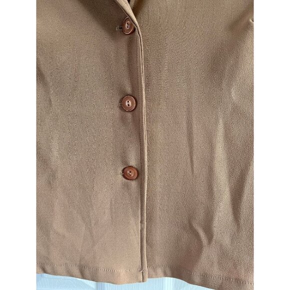 Vintage 1990's necessary objects by ady gluck frankel Tan Button Down Jacket - Picture 5 of 7